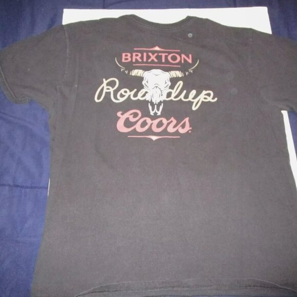 Men's Brixton Black Coors Short Sleeve T-Shirt Size Large - Picture 1 of 2